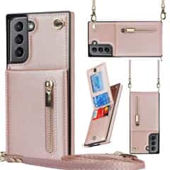Solidenz Fashion Wallet met koord Samsung S21 – Rosegoud