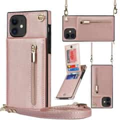 Solidenz Fashion Wallet met koord iPhone 12 Pro – 12 – Rosegoud