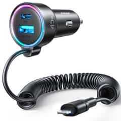 Joyroom 45W bedrade autolader met lightning connector – zwart