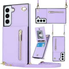 Solidenz Fashion Wallet met koord Samsung Galaxy S21 FE – Violet