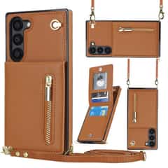 Solidenz Fashion Wallet met koord Samsung Galaxy S23 Plus – Bruin