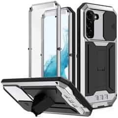 Stofdicht metalen hoes Samsung Galaxy S22 Plus – Zilver