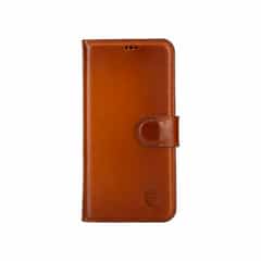 Solidenz Moda Book iPhone 14 Pro echt leren hoesje – Bruin