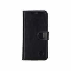 Solidenz Moda Book iPhone 14 Pro echt leren hoesje – Zwart