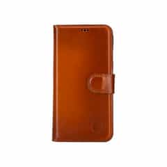 Solidenz Moda Book iPhone 15 Genuine Leather Case – Brown