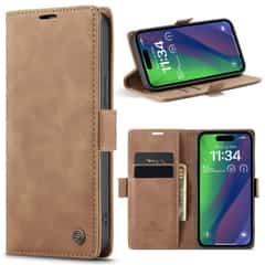 Solidenz Urban Book iPhone 15 hoesje – Bruin