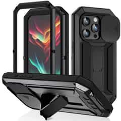 Staubdichte Metallhülle für das iPhone 15 Pro – Schwarz