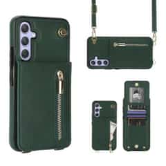 Solidenz Fashion Wallet hoesje met koord  Samsung Galaxy A55 – Groen