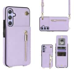 Solidenz Fashion Wallet hoesje met koord  Samsung Galaxy A55 – Violet
