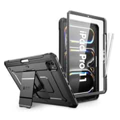 Étui Supcase avec protection d’écran pour iPad Pro 11 pouces (M5 2025 / M4 2024) – Noir