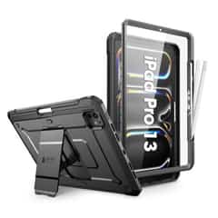 Supcase hoes met screenprotector iPad Pro 13 inch (M5 2025 / M4 2024) – Zwart