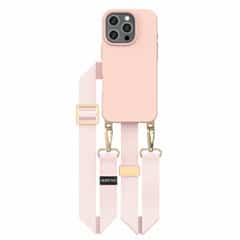 Solidenz Collection iPhone 16 Pro Max case with detachable lanyard – Pink
