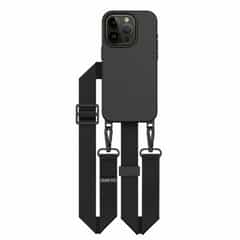 Solidenz Collection iPhone 16 Pro Case with Detachable Lanyard – Black