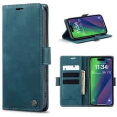 Solidenz Urban Book iPhone 16 hoesje – Blauw