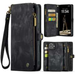 Solidenz Urban Wallet iPhone 16 Plus hoesje – Zwart
