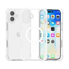 Sturdy transparent iPhone 16 Plus case with magnetic effect