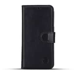 Solidenz Moda Book iPhone 17e / 16e echt leren hoesje – Zwart