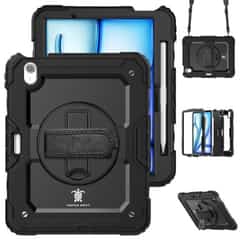 Turtle Shift Extreme Protection 360 Backcase Hoes iPad Air 6 (M3 en M2) – 11 inch 2024 – Zwart