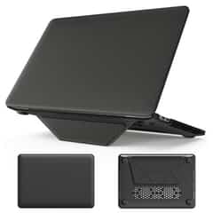 Étui pour ordinateur portable Turtle Shift en similicuir végan pour MacBook Pro 13 pouces (2022/2020/2019/2018/2017) – Noir