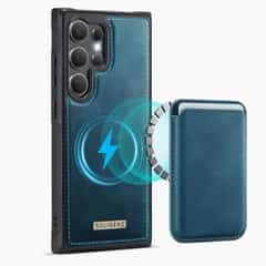 Solidenz MagSafe Wallet Backcover voor Samsung Galaxy S24 Ultra – Blauw