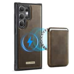 Solidenz MagSafe Wallet Backcover voor Samsung Galaxy S24 Ultra – Bruin