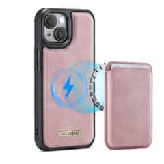 Solidenz MagSafe Wallet Backcover voor iPhone 15 Plus – Roze