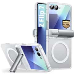 Cosmo Samsung Galaxy Z Flip 7 hoesje met screen protector en MagSafe – Transparant