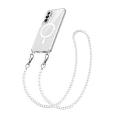 Solidenz Collection Samsung Galaxy A56 / A36 hoesje met afneembare koord – White Pearls