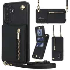 Solidenz Fashion Portemonnee hoesje met koord Samsung Galaxy A26 – Zwart