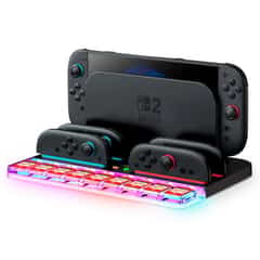 Supcase Organizer met Led en Laadstation voor Joy‑Con Nintendo Switch 2 (max. 4 stuks) – Met Koeling
