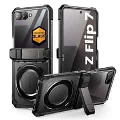 Supcase Ub Grip Samsung Galaxy Flip 7 hoesje met screenprotector en MagSafe – Zwart