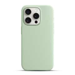 Solidenz Grüne Silikonhülle für das iPhone 15 Pro mit MagSafe – Mint
