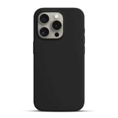 Solidenz Zwart Siliconen iPhone 15 Pro Max hoesje met MagSafe – Midnight Black