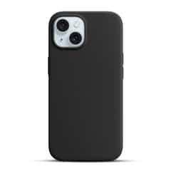 Solidenz Zwart Siliconen iPhone 14 en iPhone 13 hoesje met MagSafe – Midnight Black