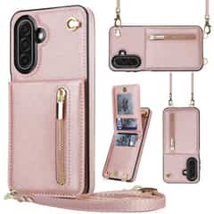 Solidenz Fashion Portemonnee hoesje met koord Samsung Galaxy A17 – Roségoud