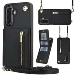 Solidenz Fashion Portemonnee hoesje met koord Samsung Galaxy A17 – Zwart
