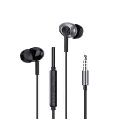 WiWU EB317 3.5mm Bedrade Oordopjes 1.2m – Zwart