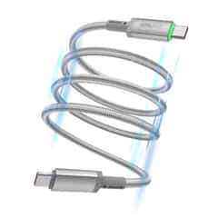 WiWU USB-C cable 100W – Fast charging cable & data cable – Magnetically retractable – Gray