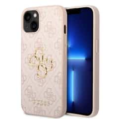 Guess Metal Logo iPhone 15 case – Pink