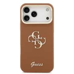 Guess 4G Logo Case with Camera Stand for iPhone 17 Pro Max / iPhone 18 Pro Max – Brown