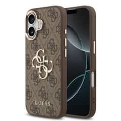 Guess 4G Metal Logo iPhone 17 hoesje – Bruin