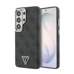 Guess 4G Rhinestone Triangle Logo Samsung Galaxy S26 Ultra Case with MagSafe – Gray