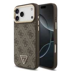Guess 4G Triangle Logo Case with MagSafe for iPhone 17 Pro Max / 18 Pro Max – Brown