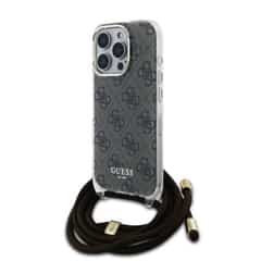 Guess IML 4G Crossbody iPhone 16 Pro hoesje met koord – Bruin