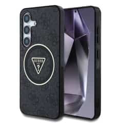 Guess IML 4G Glitter and Triangle Logo with MagSafe Samsung Galaxy S25 – Gray
