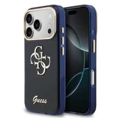 Guess IML 4G Script Metal Logo Case for iPhone 17 Pro / 18 Pro – Blue