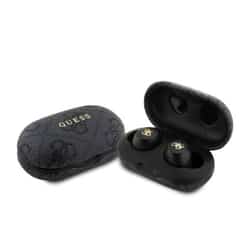 Guess PU 4G Metal Logo TWS Draadloze Oordopjes – Zwart