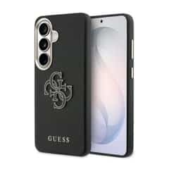 Guess PU 4G Resin Metal Logo Hoesje Samsung Galaxy S26 Plus – Zwart
