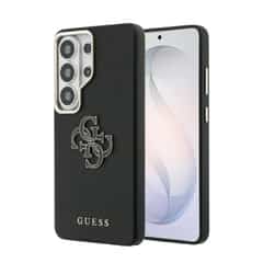 Guess PU 4G Resin Metal Logo Case Samsung Galaxy S26 Ultra – Black