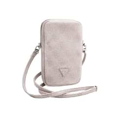 Guess PU 4G Triangle Logo Universeel Telefoontasje met Rits – Roze